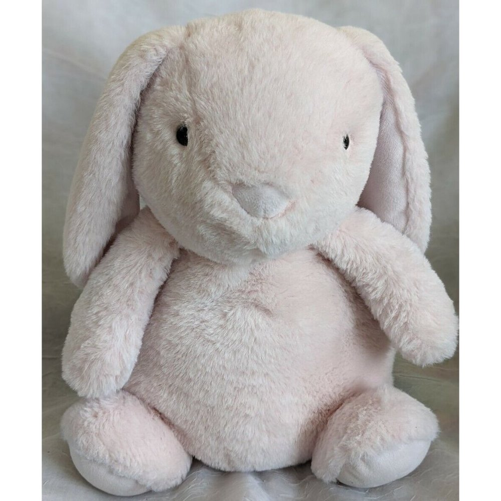 Manhattan Toy Bunny Bumpers Plush Easter Lop Rabbit Pink Chubby Stuffed Animal - Picture 1 of 11